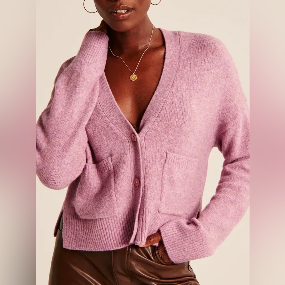 Abercrombie & Fitch Pink Cardigan Sweater